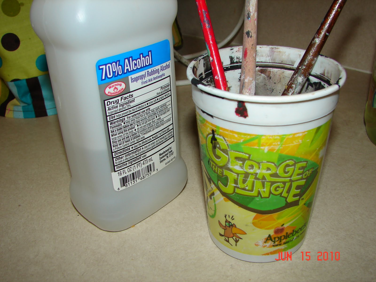 A girl and a glue gun How to clean your paint brushes...