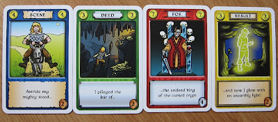 An example of a Boast with all the possible card types