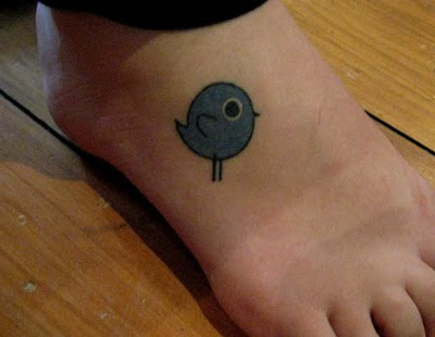 A bob bird tattoo! I am so stoked that someone loved my bird design so much 