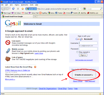 Halaman Login Gmail Halaman Login Gmail - Image by MeNDHo.com