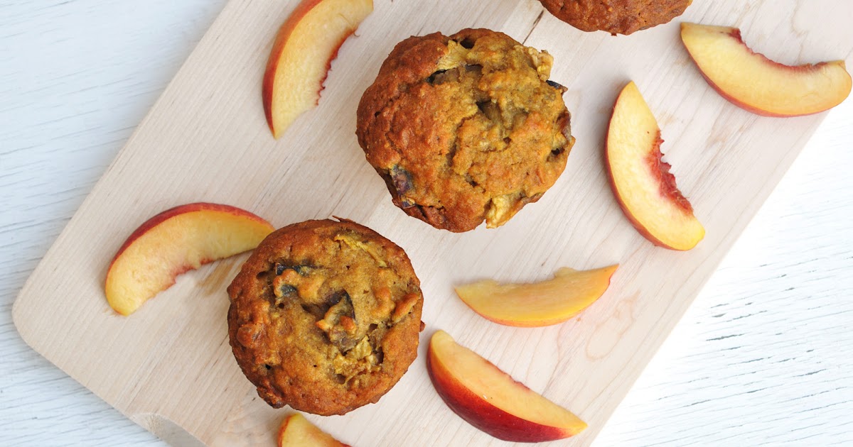 Anja's Food 4 Thought Nectarine Oatmeal Muffins