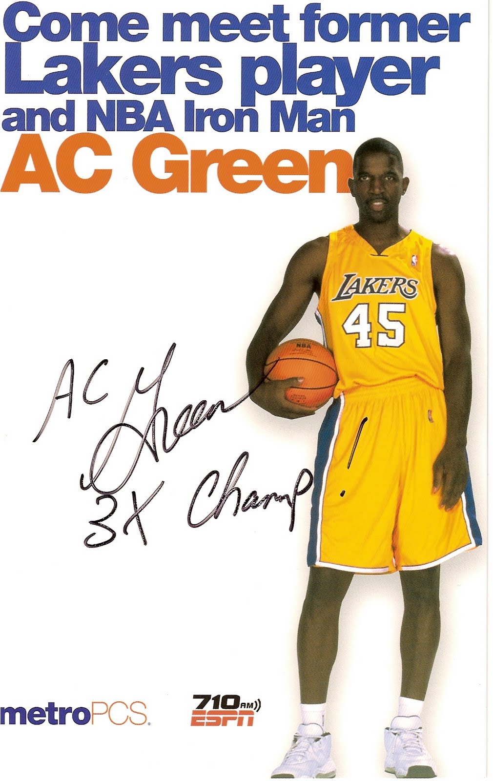 My Autograph Signings AC Green Autograph Signing