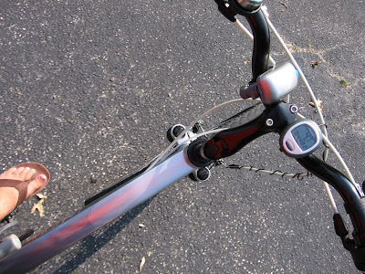 View from the seat of a bicycle