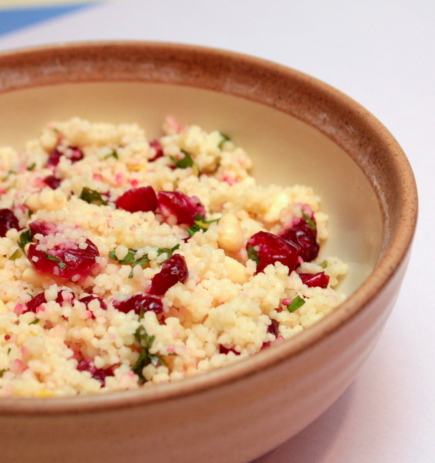 Couscous with Dried Cranberries and Pine Nuts Apple A Day