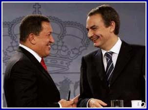 chavez zapatero juntos contentos felices