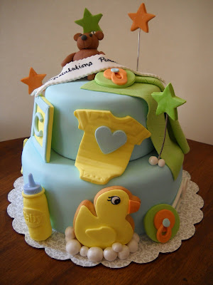 Tara's Piece of Cake: Boy Babyshower Cake