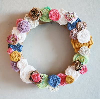 Recycled Roses Wreath Tutorial
