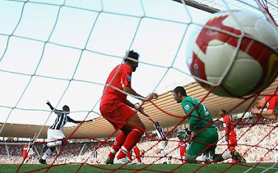 Slip-up: Ross Turnbull fails to hold Jonas Olsson's shot at The Riverside Slip-up: Ross Turnbull fails to hold Jonas Olsson's shot at The Riverside