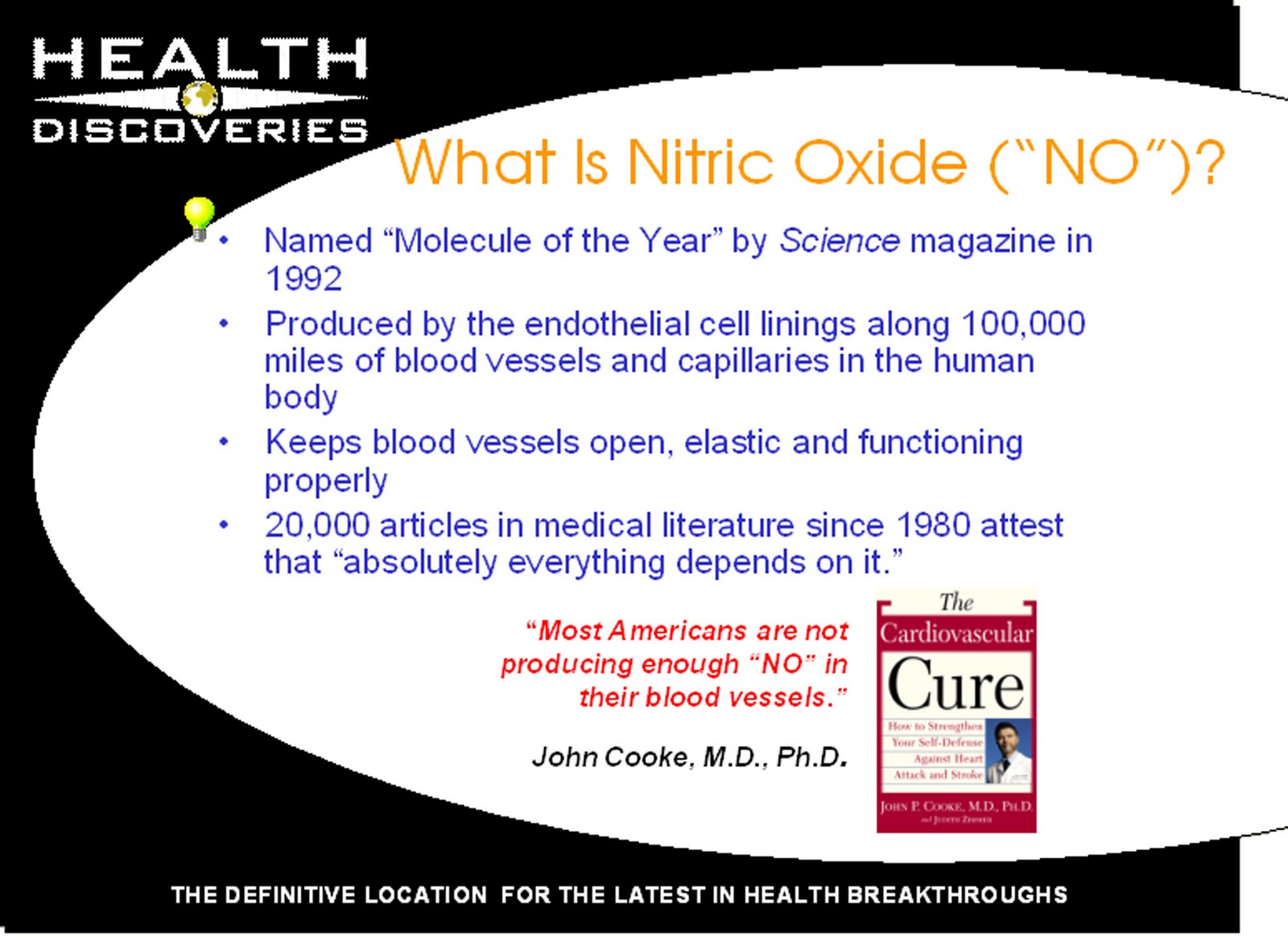 TAKE CHARGE OF YOUR LIFE What In The World is Nitric Oxide?
