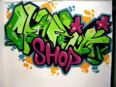 Graffiti on Shop Bombing Graffiti Alphabet  Design By New Graffiti