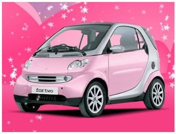 Pink Smart Car Posters