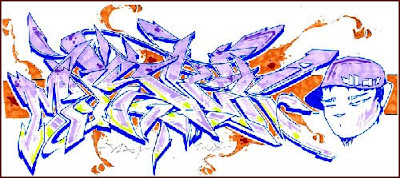 Graffiti Art Alphabet On Paper