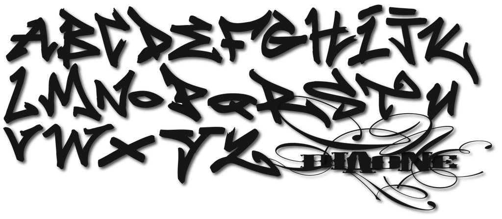 Graffiti Writing Alphabet Bubble Letters