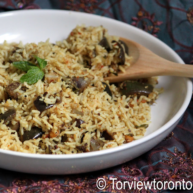 rice made with eggplant