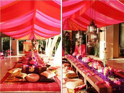 Indian Inspiration Wedding+Decor+-+Indian+Pink+%26+Red+Tent
