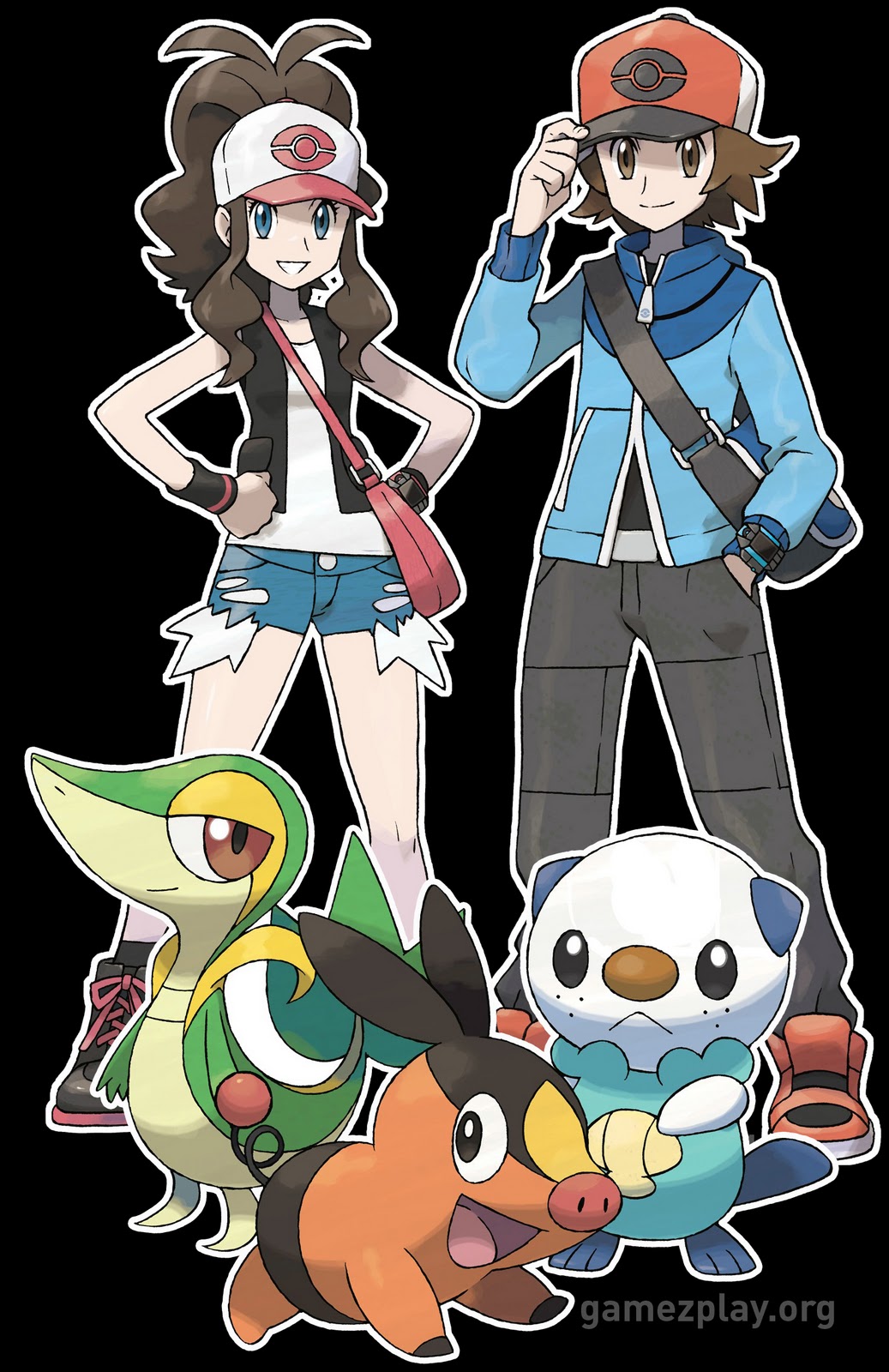 gamezplay Pokémon Black and White free exclusive posters Iris and Dent.