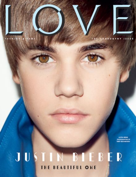 Justin Bieber on the cover of justin bieber love magazine. Justin Bieber on the cover of