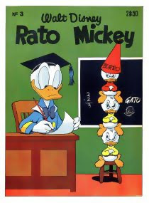 Capa da revista portuguesa Rato Mickey, nº 3, de 1955