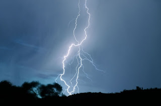 Tormenta eléctrica en Puerto Pirámides