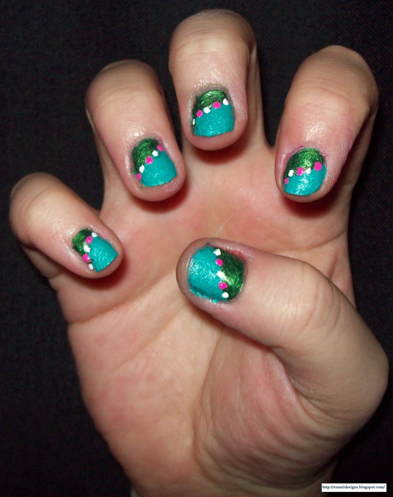 EZ Nail Designs Half and Half Design