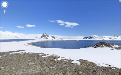 Ein Street View Screenshot zeigt Gletscher