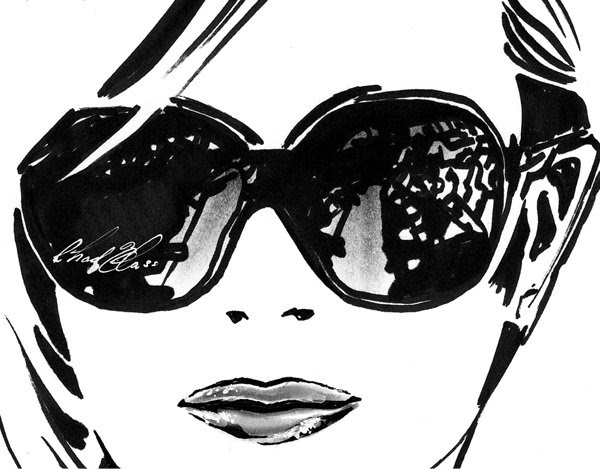 Stephen Mitchell: Chad Glass: Sharpie drawing of sunglasses on woman