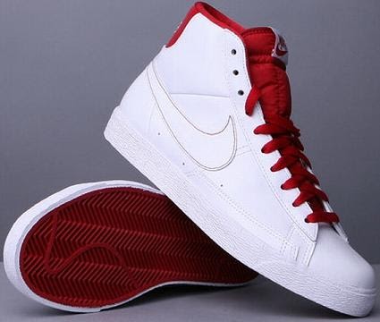 nike blazer high white leather
