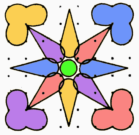 rangoli designs with dots 