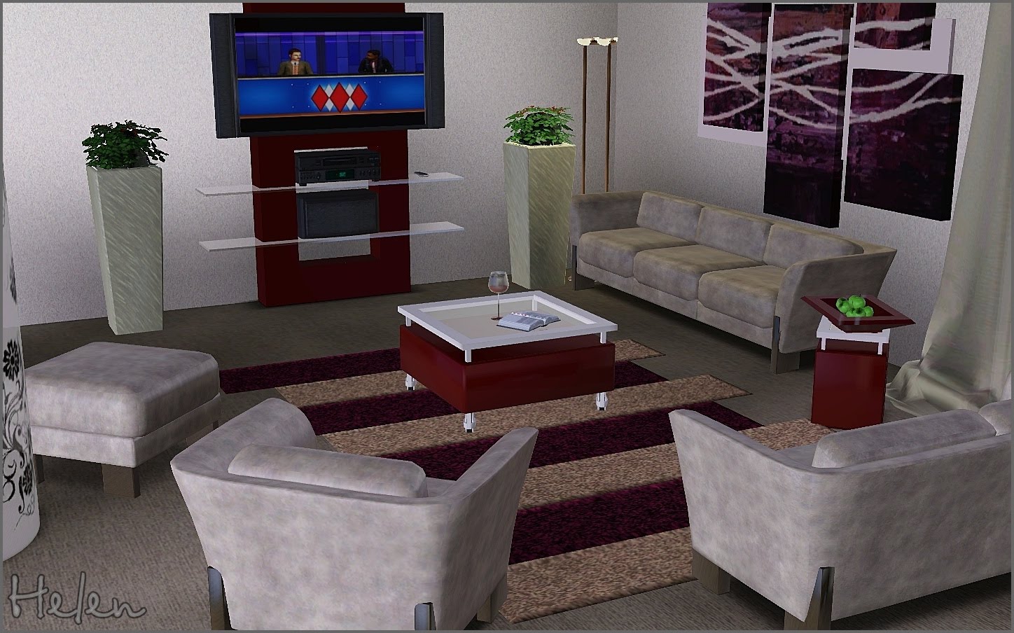 Helensims TS3 Living room 2