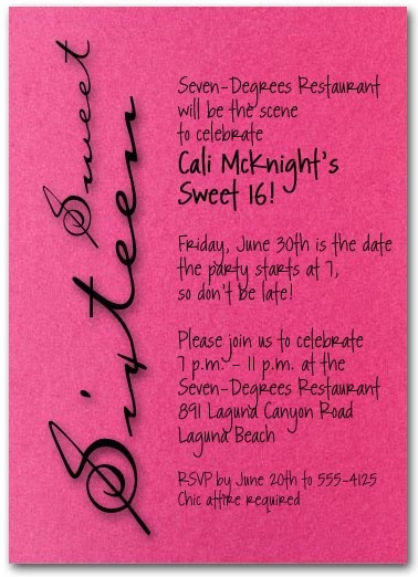 Sweet Sixteen Birthday Party Invitations - Enticing Entertaining