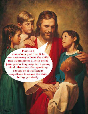 Jesus tells children that pain is purifying and parents should hurt them until they cry