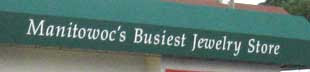 Close up of the awning wording