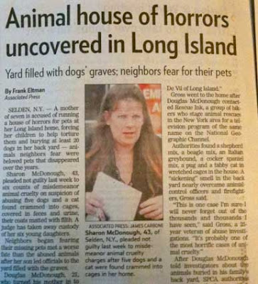 News story with photo 3 with headline Animal House of Horrors Uncovered in Long Island