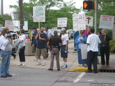 GLBT Protest's Counter Protest