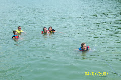 Swimming in the lake