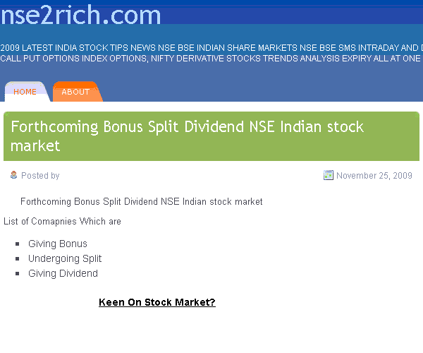 Check our New Site For latest Stock tips   Just Click on Picture