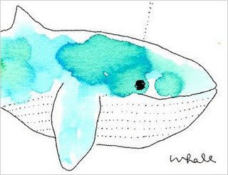 natsumi nishizumi watercolor whale | simple pretty