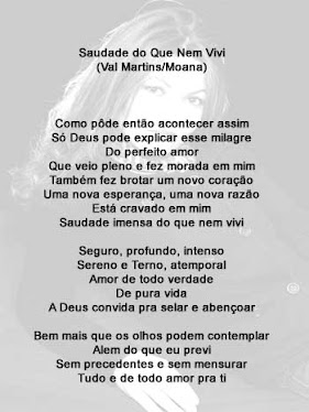 Letra da Música - SALDADE DO QUE NEM VIVI