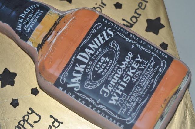 Izah�s Kitchen Jack Daniels whiskey Bottle Shape cake