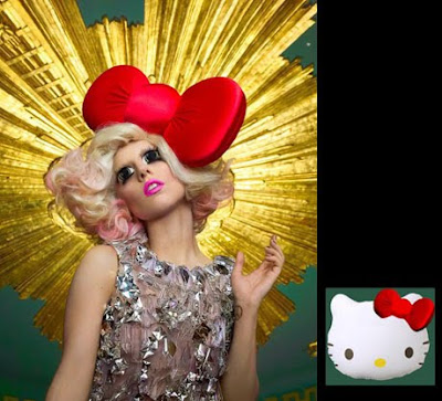 hello kitty red. lady gaga photoshoot. hello kitty red.