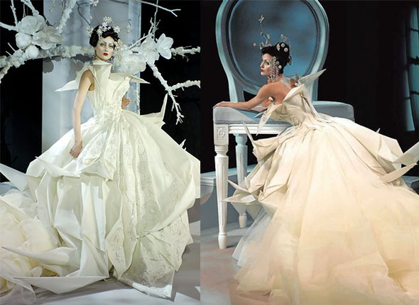 Christian Dior Haute Couture Origami Wedding Dress