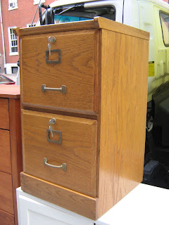 Uhuru Furniture Collectibles Oak 2 Drawer Locking File Cabinet Sold
