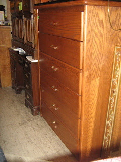 Uhuru Furniture Collectibles Oak Highboy Dresser Sold