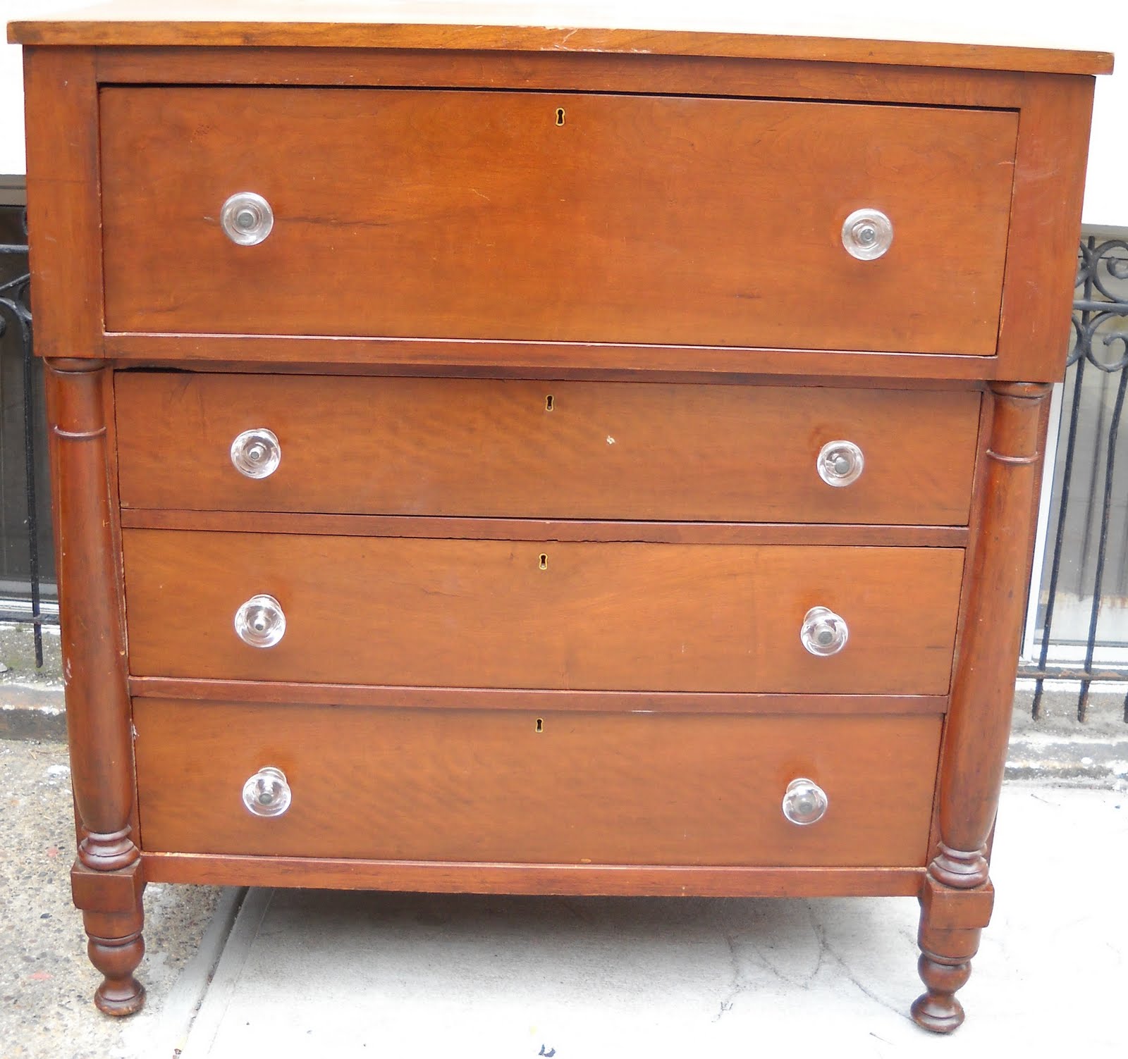 Uhuru Furniture Collectibles Antique Walnut Empire Dresser Sold