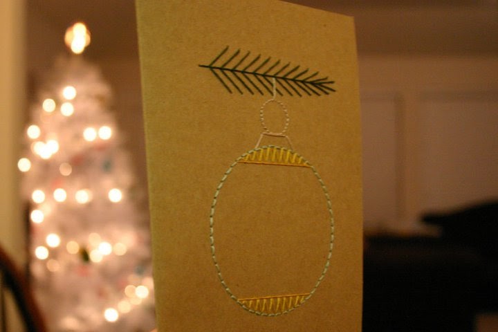 The crafty fox diy monday embroidered christmas cards