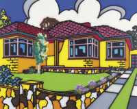 Howard Arkley - Family home: Suburban exterior (1993)