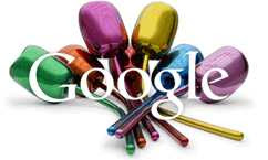 Google Doodle of Jeff Koons'...er...Tulips?