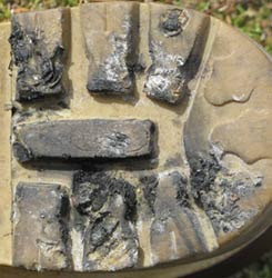 charred boot heel
