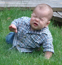 Eli's first experience with grass