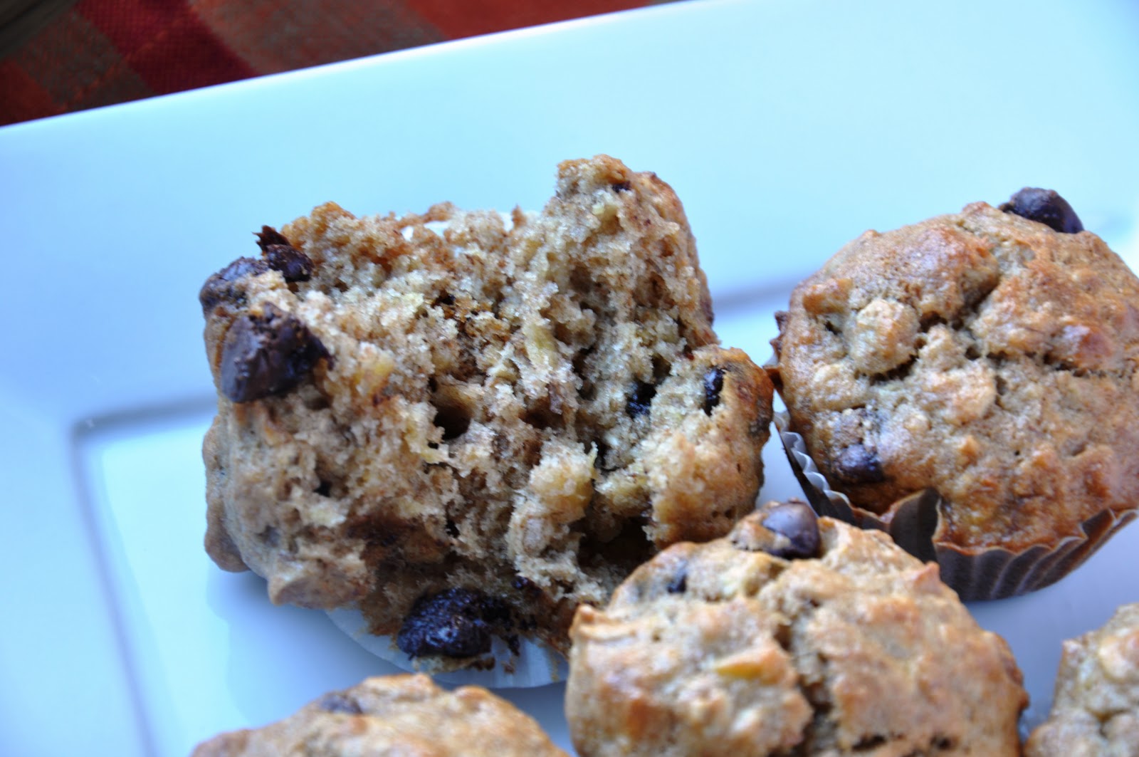 Eggless Banana Chocolate Chip Muffins (LITE & 112 Calories) Honey